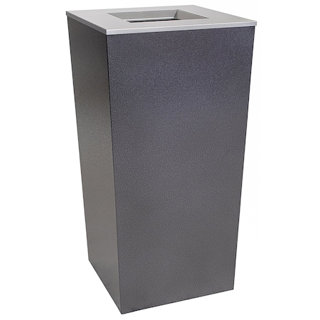 Ex-Cell Kaiser 34-Gal. Trash Receptacle - Steel, Hammered Charoal RC-MTR-34 TR HCCL